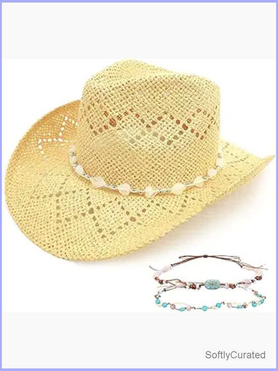 Handmade Straw Cowboy Hat with Three Bands main image 4
